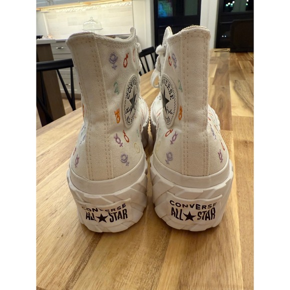 Converse Run Star Hike Platform High Top Sneakers Cream Zodiac Women's - Picture 6 of 7
